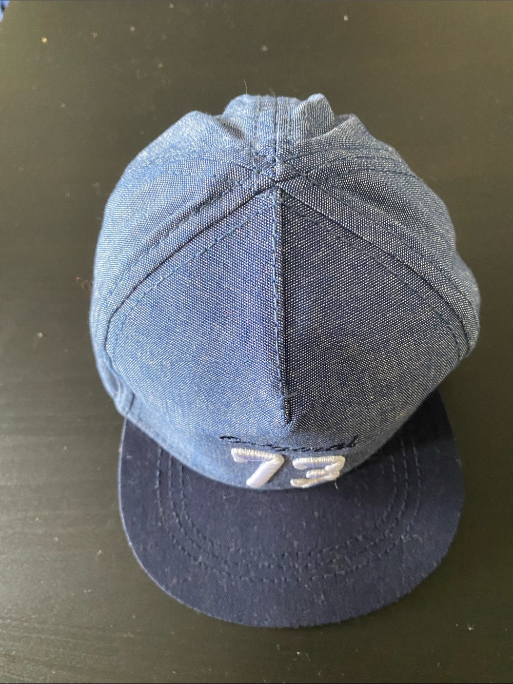 H&M Baby Archive Original 73 Two-Tone Denim Baseball Cap Hat 4-6M